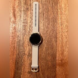 Garmin Venu fitness watch. Light sand with rose gold.